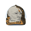 African Style Print White Mesh Trucker Hat