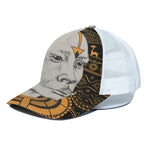African Style Print White Mesh Trucker Cap