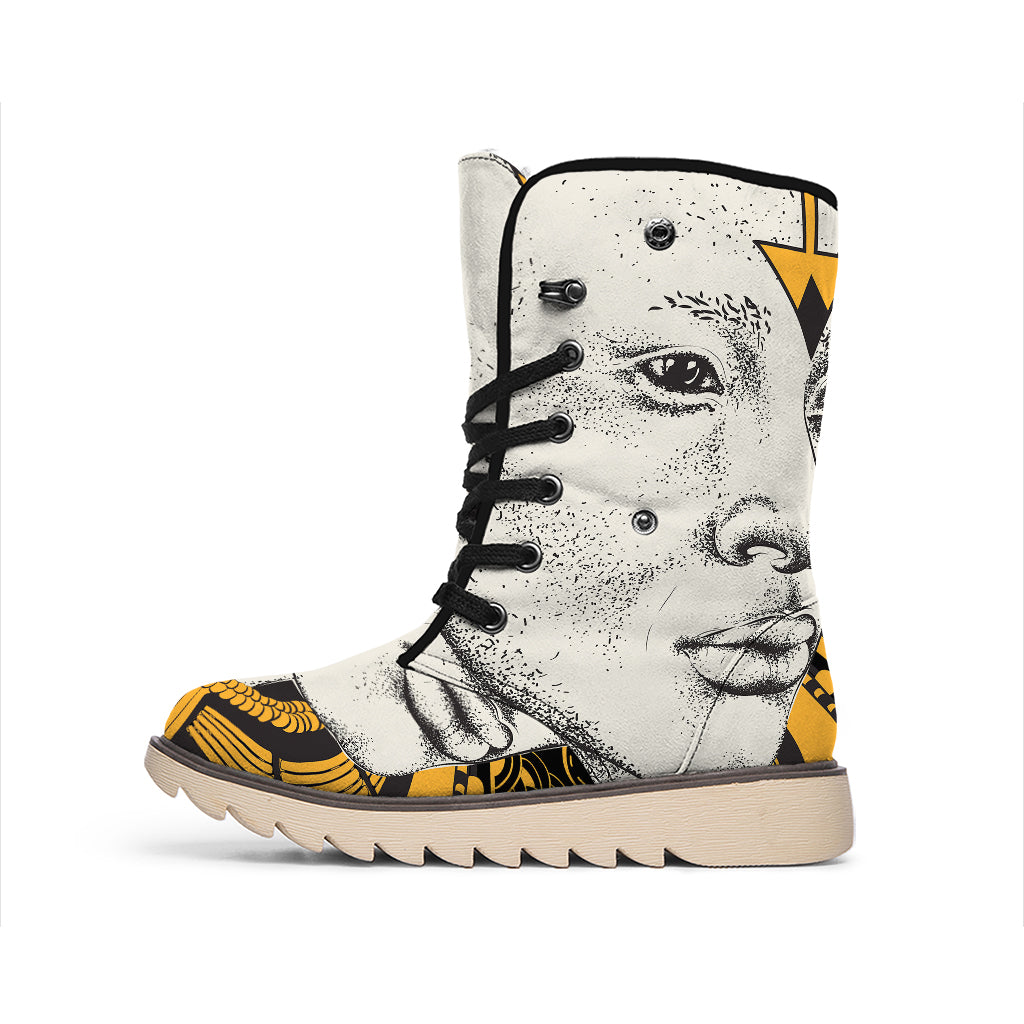 African Style Print Winter Boots