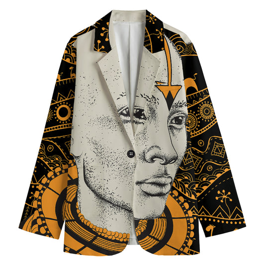 African Style Print Women's Cotton Blazer