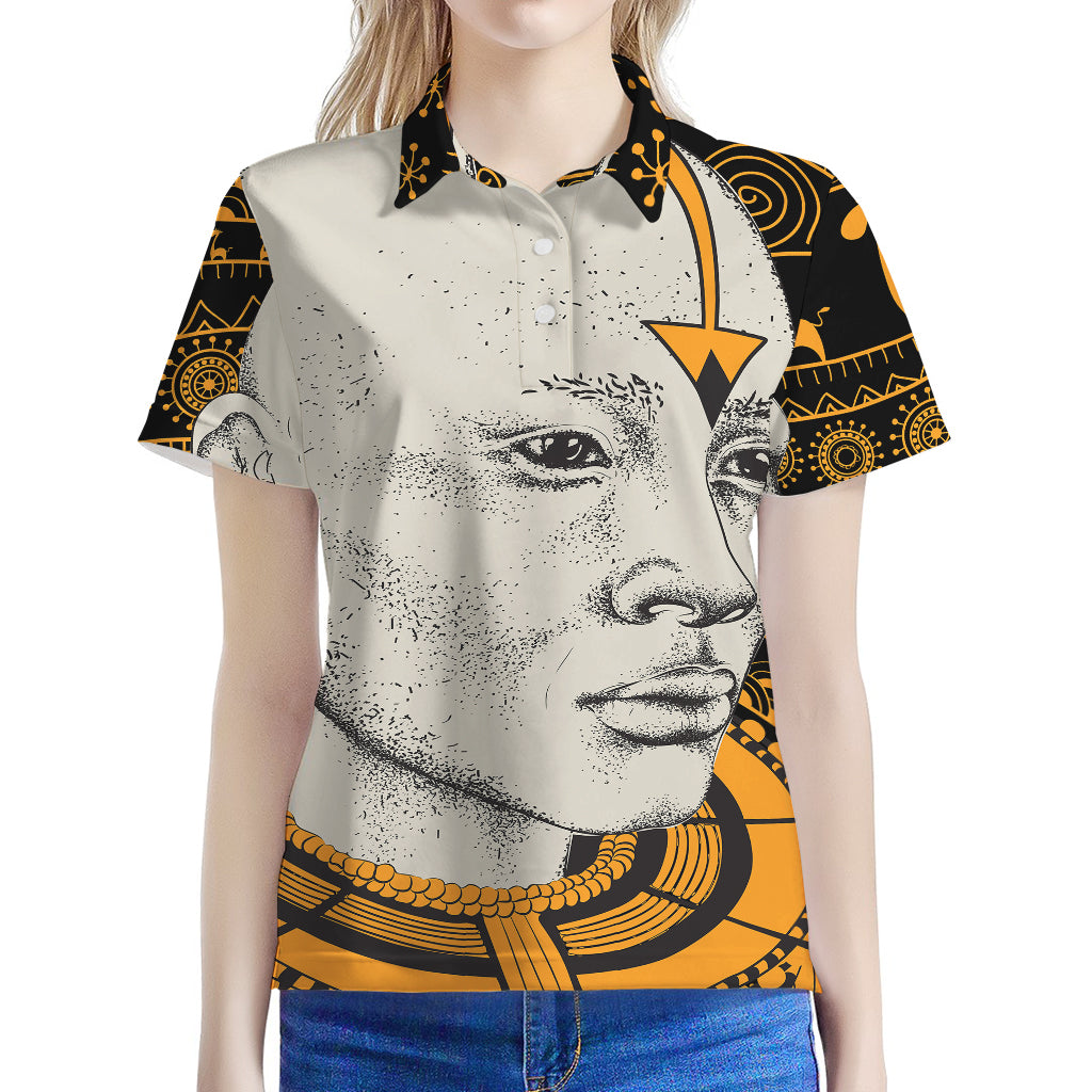 African Style Print Women's Polo Shirt
