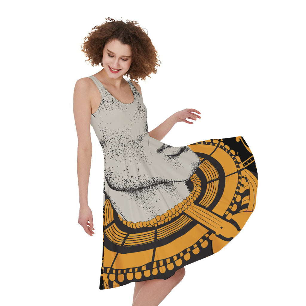African Style Print Women's Sleeveless Dress