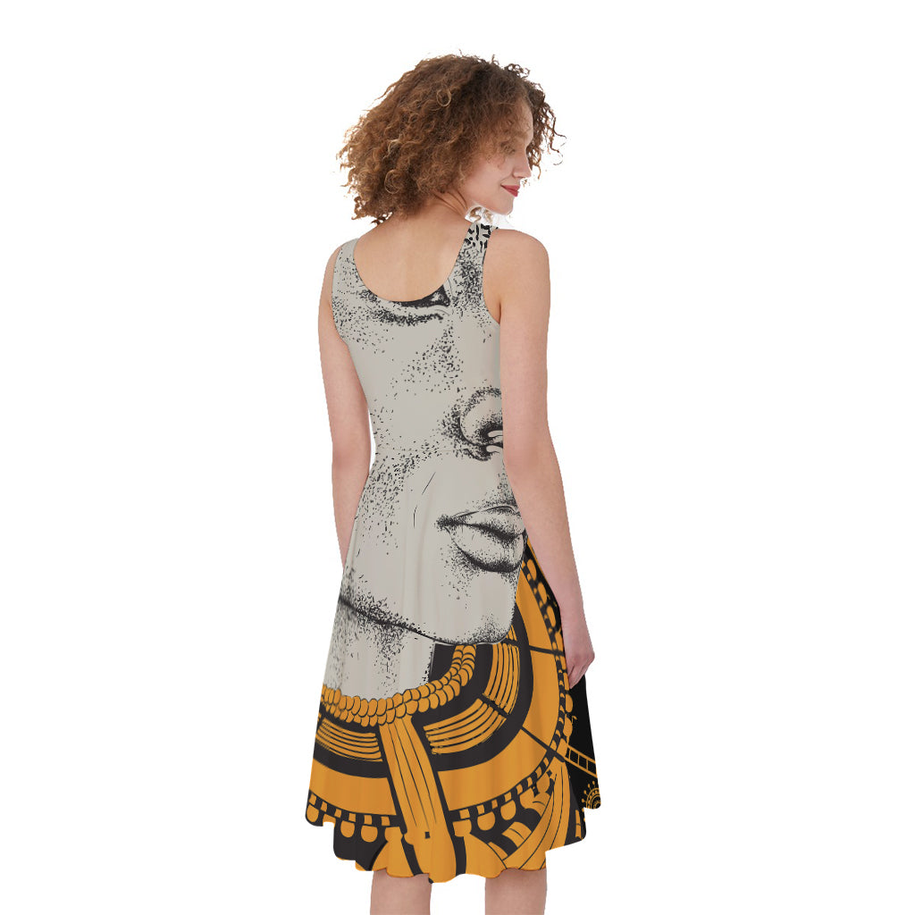 African Style Print Women's Sleeveless Dress