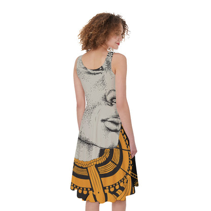 African Style Print Women's Sleeveless Dress