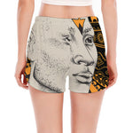 African Style Print Women's Split Running Shorts