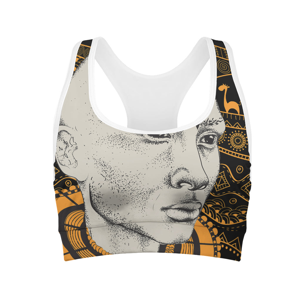 African Style Print Women's Sports Bra
