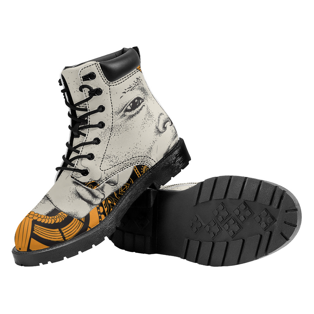 African Style Print Work Boots