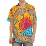 African Sun Print Aloha Shirt