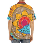 African Sun Print Aloha Shirt