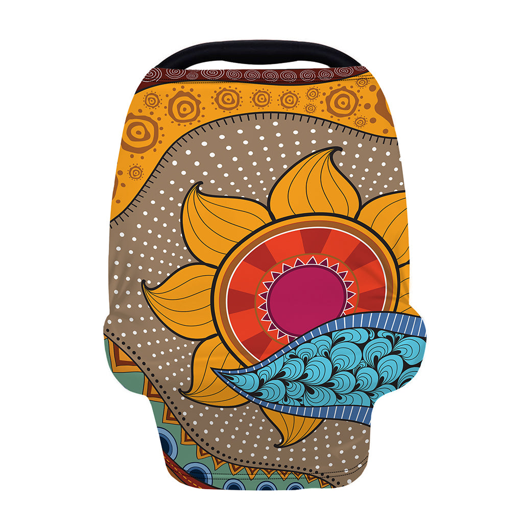 African Sun Print Baby Seat Cover