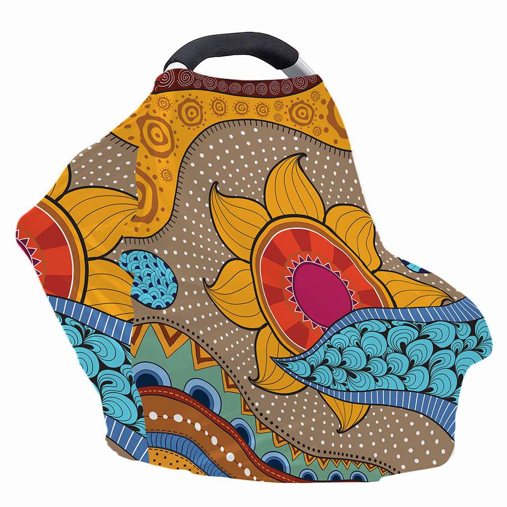 African Sun Print Baby Seat Cover