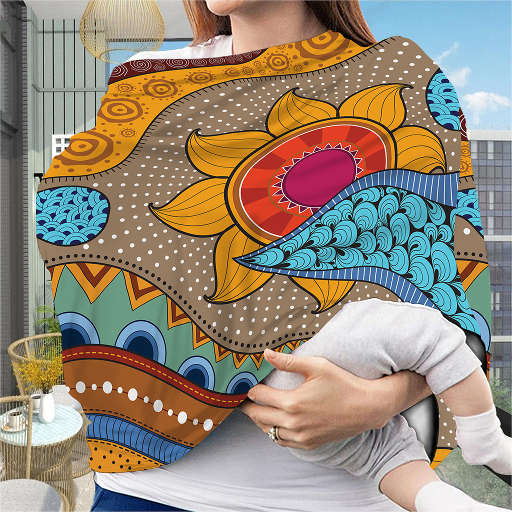 African Sun Print Baby Seat Cover