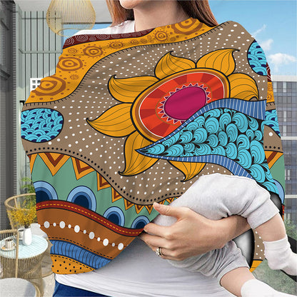African Sun Print Baby Seat Cover