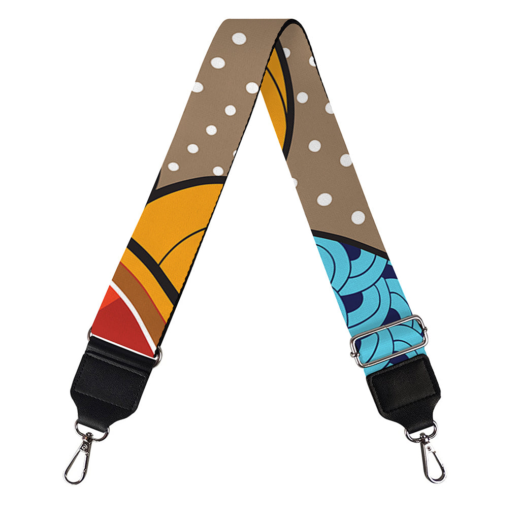 African Sun Print Bag Strap