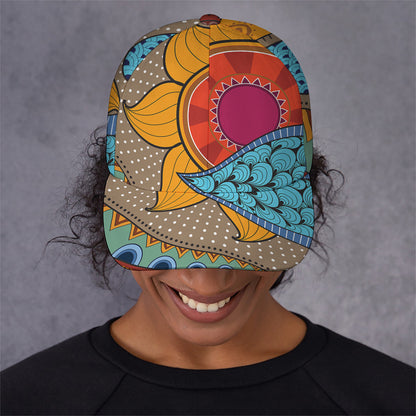 African Sun Print Baseball Cap