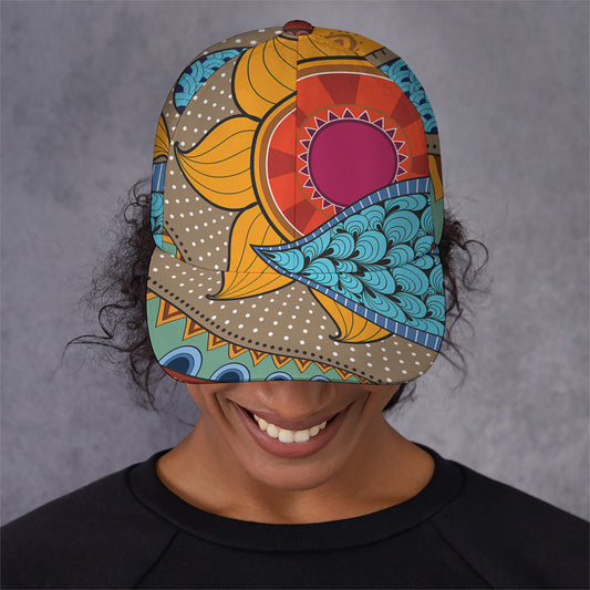 African Sun Print Baseball Cap