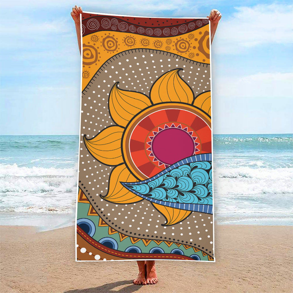 African Sun Print Beach Towel