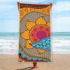 African Sun Print Beach Towel