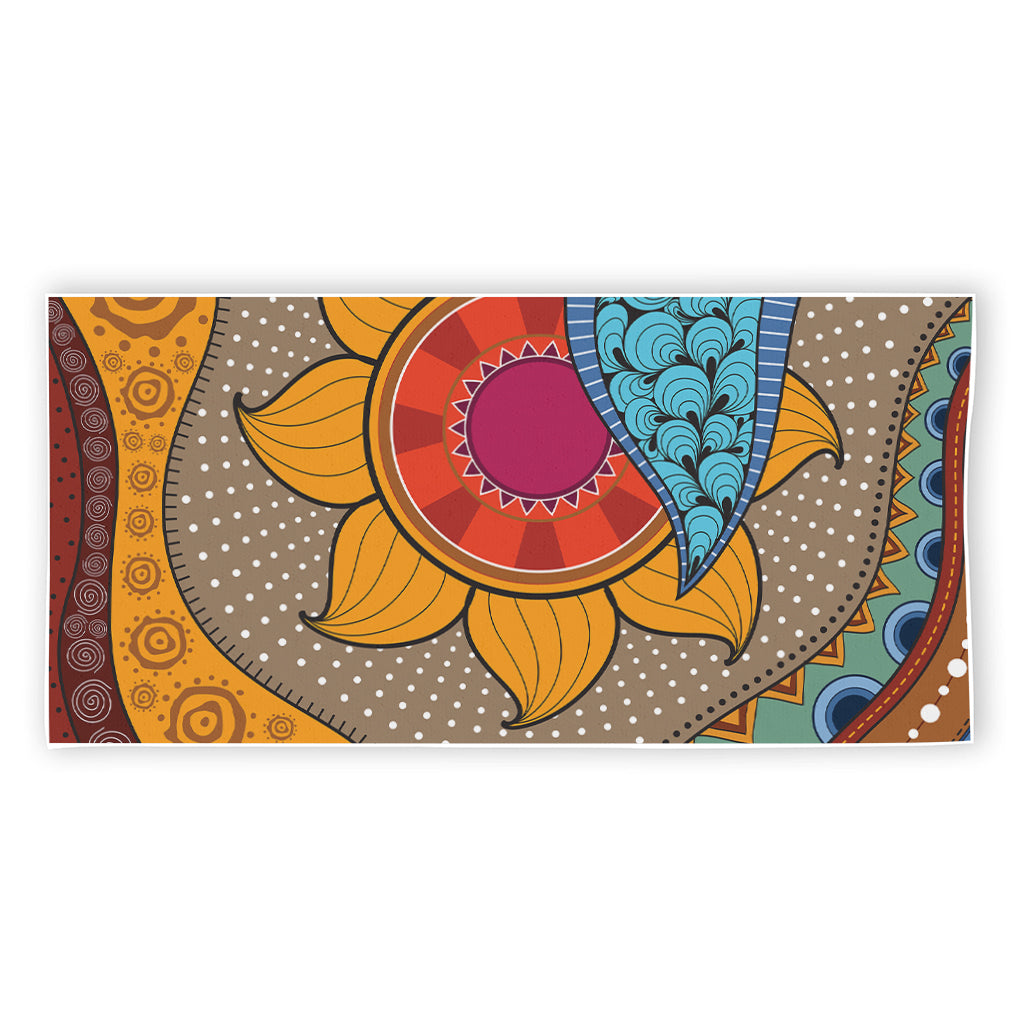 African Sun Print Beach Towel