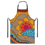 African Sun Print Bib Apron With Pocket