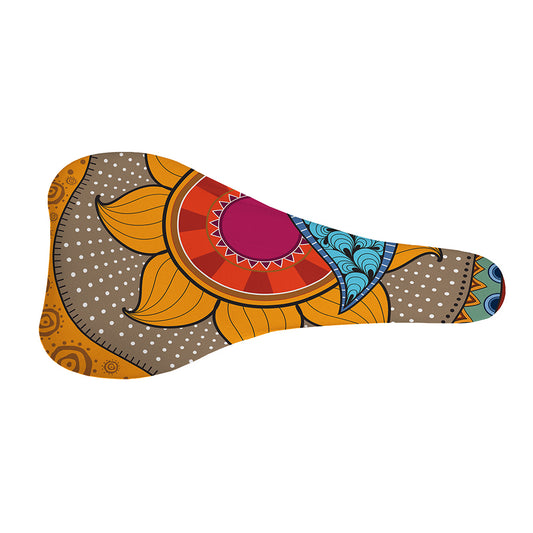 African Sun Print Bicycle Seat Cover