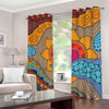 African Sun Print Blackout Grommet Curtains