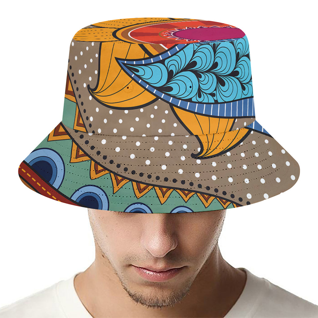 African Sun Print Bucket Hat