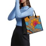 African Sun Print Canvas Tote Bag