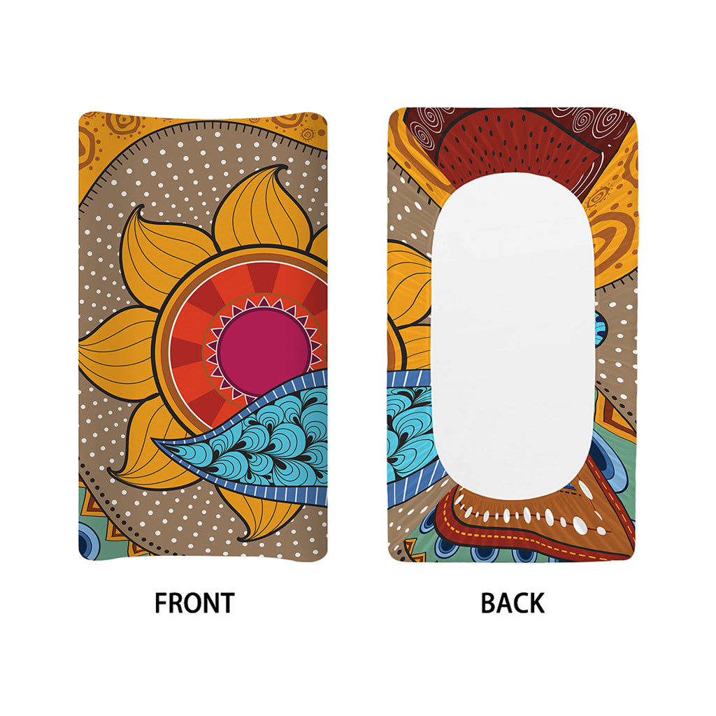 African Sun Print Changing Pad Cover
