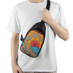 African Sun Print Chest Bag