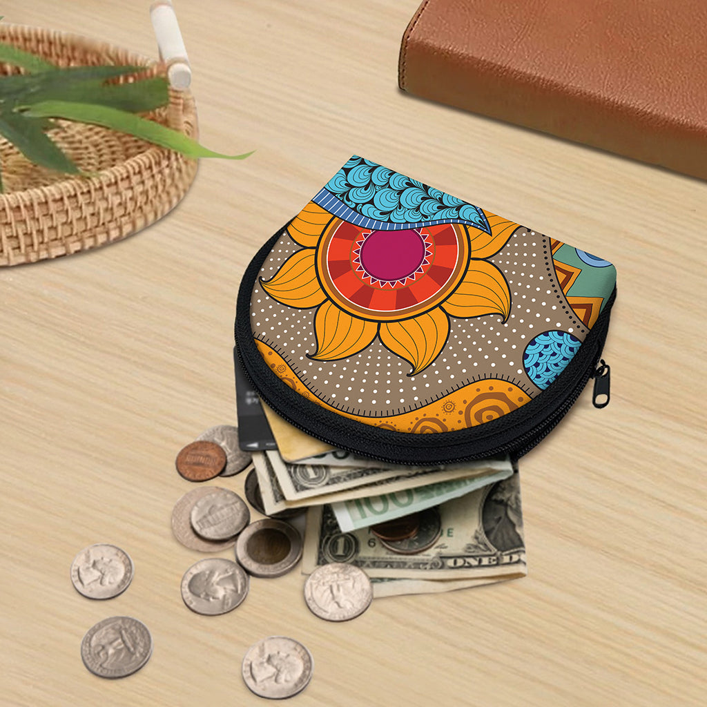African Sun Print Coin Purse