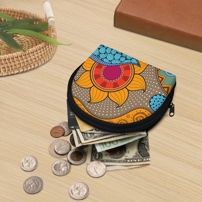 African Sun Print Coin Purse