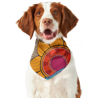 African Sun Print Dog Bandana