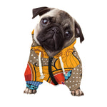 African Sun Print Dog Zip Up Hoodie