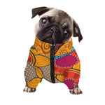 African Sun Print Dog Zip Up Jacket