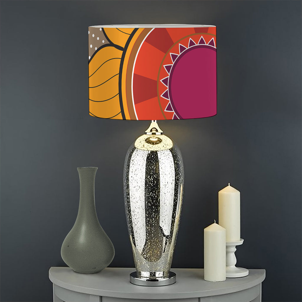 African Sun Print Drum Lamp Shade