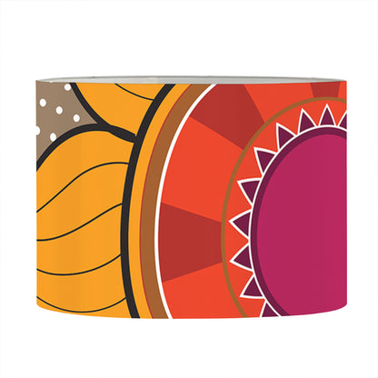 African Sun Print Drum Lamp Shade