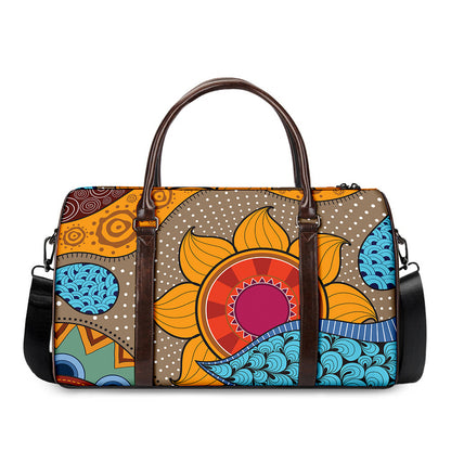 African Sun Print Duffle Bag