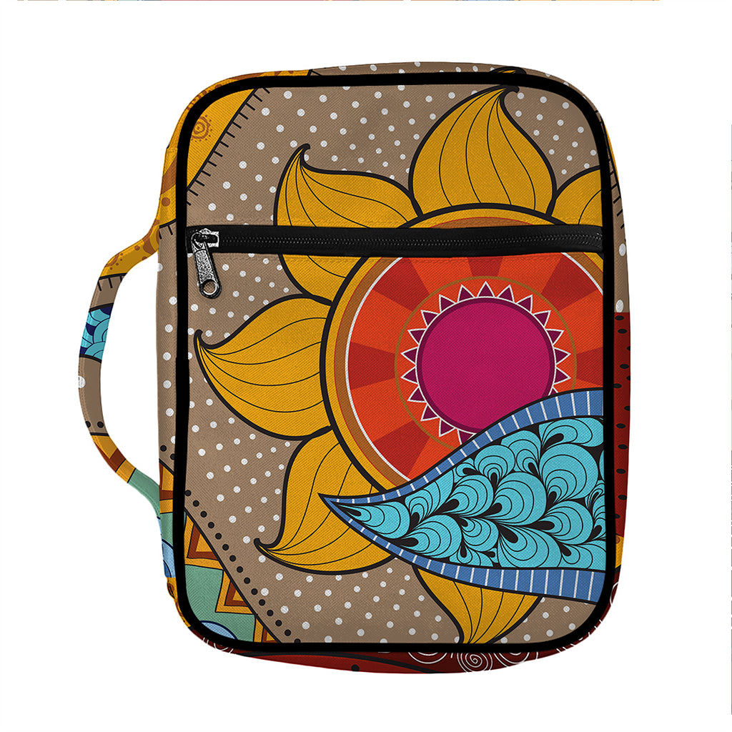 African Sun Print Front Pocket Bible Bag