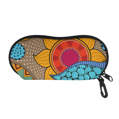 African Sun Print Glasses Case