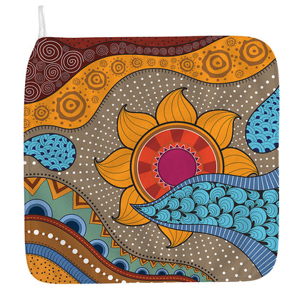 African Sun Print Hand Towel