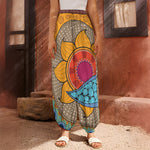 African Sun Print Harem Pants