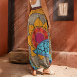 African Sun Print Harem Pants