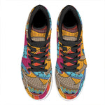 African Sun Print High Top Leather Sneakers