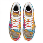 African Sun Print High Top Leather Sneakers