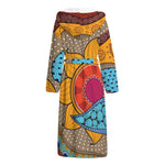 African Sun Print Hooded Bathrobe
