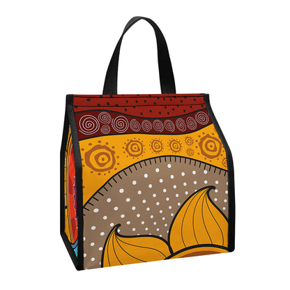 African Sun Print Insulated Lunch Tote