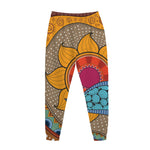 African Sun Print Jogger Pants