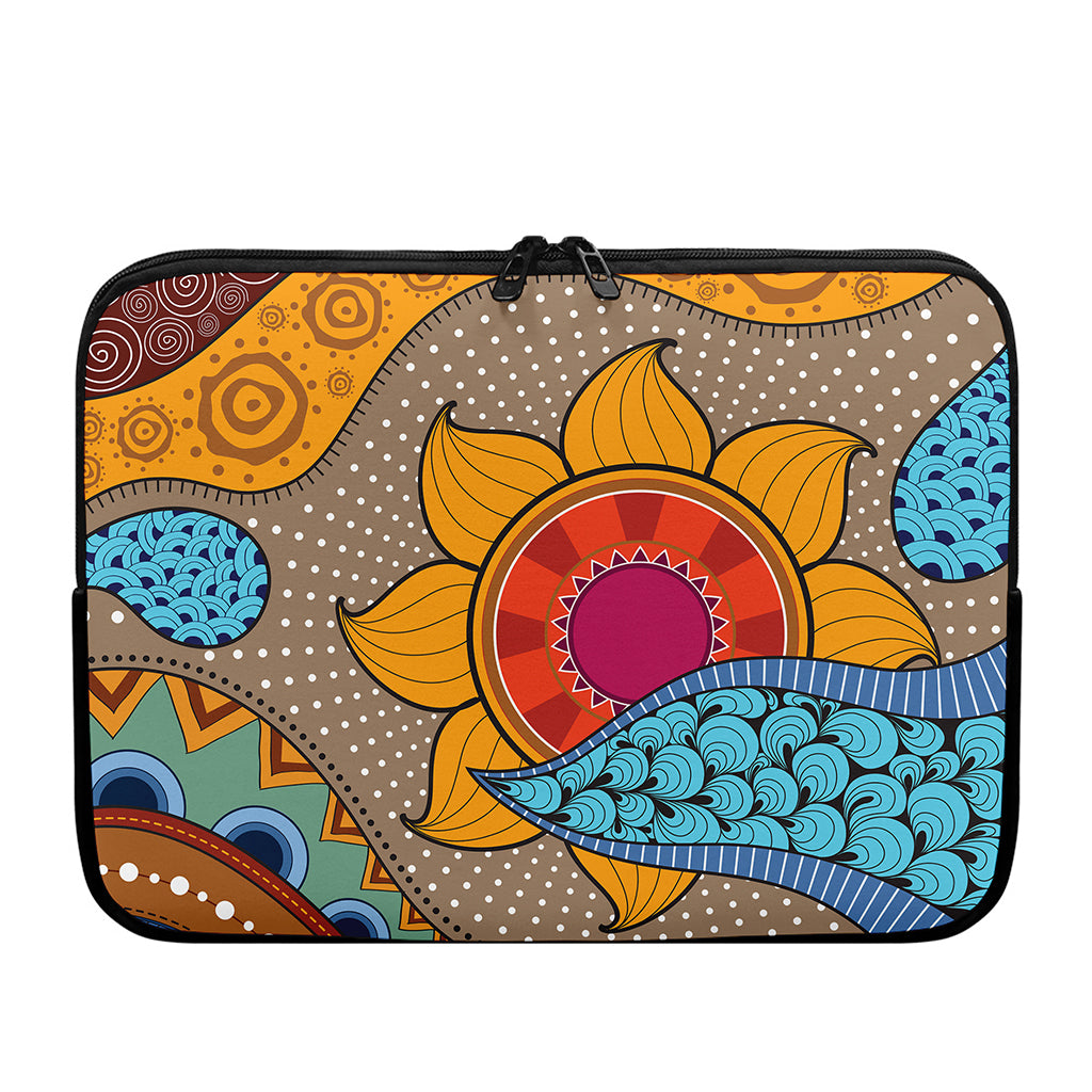African Sun Print Laptop Sleeve