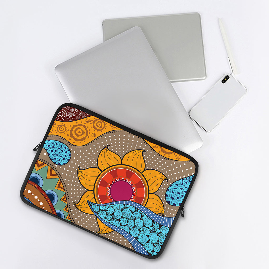 African Sun Print Laptop Sleeve